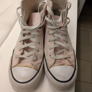 Converse Light Pink High-Top Sneakers